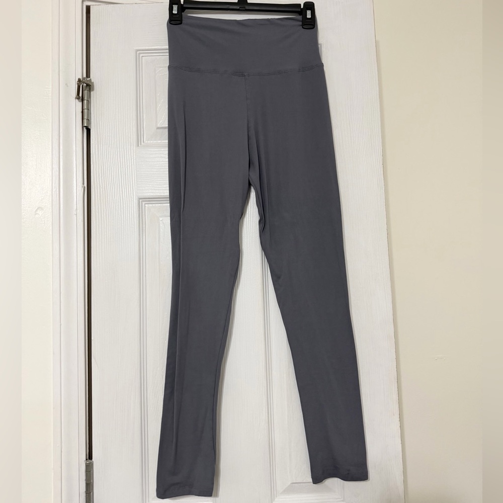Leggings Gray and Olive Green Women's High-Waisted